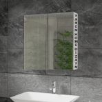 Yaren Home Dizayn Lavabo Üstü, Aynalı, 2 Kapaklı Banyo Dolabı - Beyaz