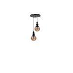Yaren İkili Tepsili Siyah Bal Camlı Sarkıt