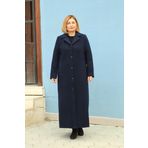 YAREN KADIN KIŞLIK KAŞE MANTO Lacivert 52