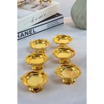 Yaren Style Gold Metal Kaplama Kahve Yanı Lokumluk | Ayaklı, Gold Çerçeveli Şık Sunumluk