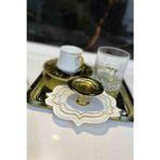 Yaren Style Lüx 6 li Gold Kaplama Makaronluk Lokumluk Kahve Yanı Sunumluk
