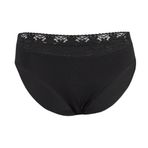 Yaren Tuhafiye 3528 Yıldız 12 Adet Likralı Dantelli Bikini Siyah Külot