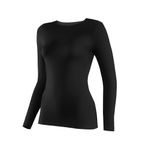 Yaren Tuhafiye 6 Adet Fanila Siyah 2146 Yıldız Bayan Likralı Uzun Kollu T-Shirt