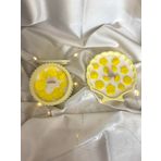 Yarence Design Çiçek Serisi İstiridye 2'li Mum Set | Soya Mum | Hediyelik | HandMade (Sarı)