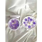 Yarence Design İstiridye Mum Çiçek Serisi 2'li Set | Soya Mum | Hediyelik | HandMade| Aromaterapi (Mor)