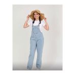 YARENKİDS Açık Mavi Yıkamalı Kot Salopet Tulum - Kız Çocuk Denim Tulum