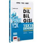Yargı Yayınevi 2025 KPSS YKS MSÜ Tamamı Çözümlü Panik Yok Zor Seviye Dil Bilgisi 15x15 Deneme - Yamin Yalçın
