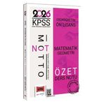 Yargı Yayınları 2026 KPSS Ortaöğretim Ön Lisans Motto Serisi Matematik-Geometri Özet Ders Notu