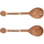 Yargıcı Bambu Detaylı Mango Ağacı Salata Servis Seti(8x31x2 Cm) - Renkli