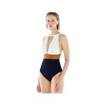 Yargıcı Dekolteli Halter Yaka Mayo, XL, 25YKBW1037B, Siyah, Kadın
