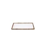 Yargıcı Porselen Bambu Detaylı Servis Tabağı(19x37x4 Cm)