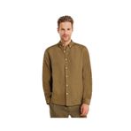 YARGICI Regular Fit Keten Gömlek, S, 25YEGM6001X, Haki, Erkek
