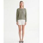 Yargıcı Regular Kayık Yaka Uzun Kol Kazak - Yeşil - XS