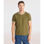 Yargıcı Ribana Detaylı Erkek Bisiklet Yaka T-Shirt - XS - Haki