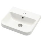 Yarı Gömme Lavabo, Beyaz, 50X43 cm