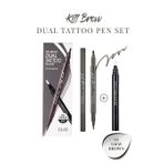 Yarı Kalıcı Kaş Ve Makyaj Düzeltici Kalem Seti Clio Kill Brow Dual Tattoo Pen Set 03 Gray Brown