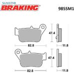 Yarı Metalık Fren Balatası / Sym / Maxsym / 600Cc / Arka / 2014-2015
