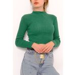 Yarım Balıkçı Crop Triko Yeşil - 885.1319.
