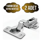 Yarım Deve Dolap Kapak Menteşesi Tas Menteşe(Yarım Deve Menteşe) - YARIM DEVE - 2 ADET