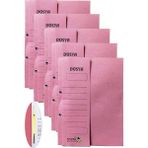 Yarım Kapak Telli Dosya Pembe Karton 5 Adet Karton Yarım Kapaklı Kapsüllü Dosya A4 Boy 24X32 cm Klasör Için Büro Ofis - Standart