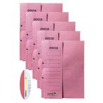 Yarım Kapak Telli Dosya Pembe Karton 5 Adet Karton Yarım Kapaklı Kapsüllü Dosya A4 Boy 24X32 Cm Klasör İçin Büro Ofis