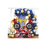 Yariş Temali Motor Folyo Balon Zincir Set