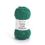 YarnArt Cotton Gold Paillettes Yumuşak ve Pullu Örgü İpi 50 gr 7114