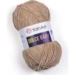 YARNART DOLCE BABY Bej Kadife Bebek El Örgü İpi %100 Mikropolyester 50 g 747