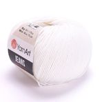 YarnArt Jeans 50gr Pamuk Cotton Amigurumi El Örgü İpi İpliği Yünü 01 Krem