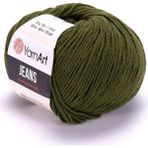 Yarnart Jeans 82 Zeytin Yeşili Amigurumi Örgü Ipi Hırka Örgü Ipi Bebek Ipi Punch Ipi