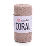 YarnArt Mercan Saten Pamuk Karışımı Makrome İplik -%50 Pamuk%50 Polyester, 200 g, 200 m, 1-1,5 mm Kalın Dekoratif El İşi İpliği Çanta, Şapka, Kemer, Koşucu, Servis Altlığı, Tığ İşi ve Örgü için
