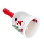 YARNOW 1 Bilgisayar Noel çanı trombon için lir eski noel antik el çanı Noel hediyeleri bebek noel zili masaüstü zili Manuel hatırlatma zili masa zili yüzük servis zili seramik