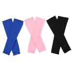 YARNOW 3 Çift güneş kılıfı UV korumalı kol kolları genç basketbol UV koruması erkek çocuklar için kol kolları nefes alabilen kolluklar Soğutma Kolları polyester