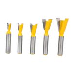 YARNOW 5 Adet Set Ağaç İşleme Kesici Aletler Yarı Kör Kırlangıç ​​uçları Çekmeceli Sandık Yapma Aracı Ahşap Eklemler Kesici Alet Kırlangıç ​​kesici Uçları Odun Bitirme Makinesi Alaşım