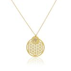 Yaşam Çiçeği Harfli Disk Kolye 925 Ayar Gümüş Kişiye Özel Minimal Kadın Kolye Gold Rose Gold Silver Seçenekli