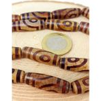 Yaşam Tohumu 2 Göz Tibet Akik Taşı Silindir Kesim 10X30MM/ADET (45798-1)