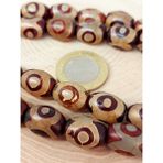 Yaşam Tohumu 3 Göz Tibet Akik Taşı Şekilli Kesim 12X15MM/ADET (45804-1)