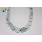 Yaşam Tohumu Bileklik Boy Akuamarin Taşı Şekilli Yarım Dizi (18CM Uzunluğundadır)