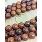 Yaşam Tohumu Bileklik Boy Ud Ağacı Ahşap Yarım Dizi 11.5mm (45256) (18CM Uzunluğundadır)