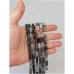 Yaşam Tohumu Bileklik Boy Yarım Dizi Şahin Gözü Taşı 7X12MM (49958) (18CM Uzunluğundadır)