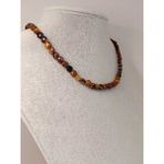 Yaşam Tohumu Kaplan Gözü Taşı Yassı Faset Kesim Kolye 6X4MM (Sabit Klipsli)