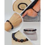 Yaşam Tohumu Lav & Oniks Taşı 8mm Tasarım Bileklik Hawaii Model (9028)