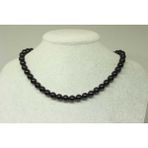 Yaşam Tohumu Obsidyen Taşı Kolye 8mm (Klipsli) - 19