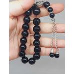 Yaşamtohumu Oniks (Onix) Taşı Parlak 17lik Efe Tesbih 12mm (51532)
