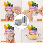 Yasima Gümüş Gri Parlak Metalize 12'Li Fırına Girebilen Muffin Cupcake Kek Kalıbı Kabı Kapsülü 6,5X4 Cm