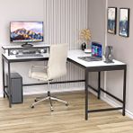 Yasmak 270-b / Bilgisayar Masası ,l Şekilli Ofis Masası Beyaz