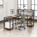 Yasmak 400-C Tel Kafes Detaylı L Masa - Ofis, Bilgisayar ve Çalışma Masası - 180 x 150 cm - Ceviz