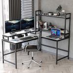 Yasmak 610-b L Raflı L Şekilli Ofis Çalışma Masası 180-120x60x70 CM