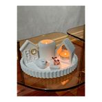 YASMELLA HOME Dekoratif Set + Minimal Tepsili Ev Dekoru + Salon Mutfak Masa Üstü Biblo Şamdan Mumluk + Hediye Seti