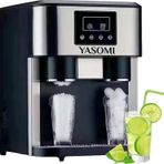 Yasomi Coolmaster ZBS15 3in1 Küp & Kırılmış Buz, Soğuk Su LCD Dokunmatik Inox Gövde 2l Tanklı Buz Makinesi